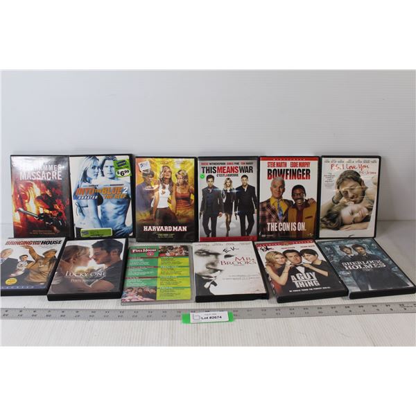 (12) DVD Movies: Sherlock Holmes, This Means War, Full House Season 4 Disc 1, etc.