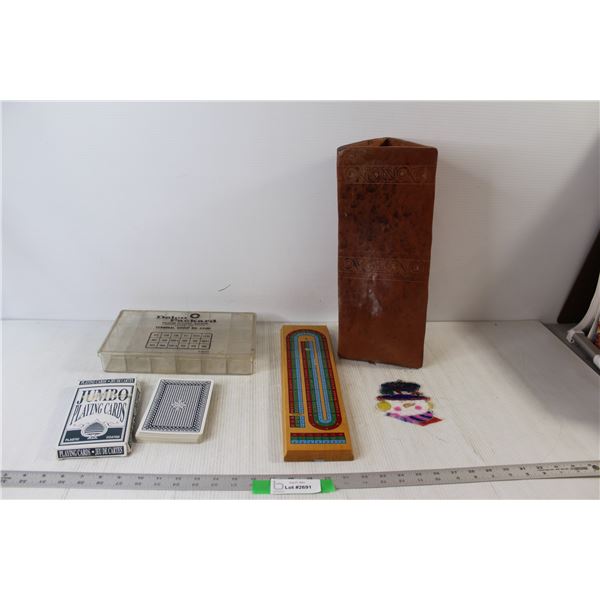 Jumbo Playing Cards - As Is, Electricians Parts Box, Cribbage Crib Game - As Is, Christmas Ornament,