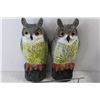 Image 2 : (2) Plastic Owl Yard Decorations, Assorted Iron Wire Racks/Pegs???