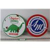 Image 1 : (2) Circular Metal Signs: Sinclair Dino Gasoline, American Motors Corporation