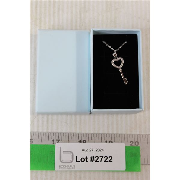 Heart Shaped Key Necklace - Cannot Guarantee Authenticity