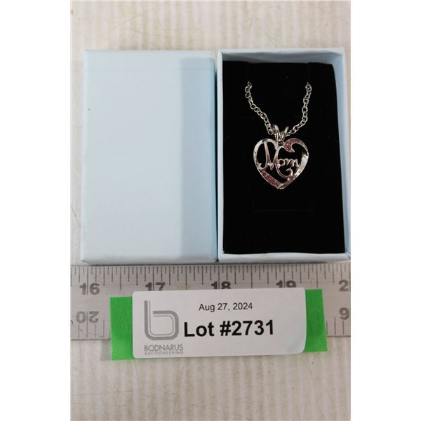 Heart Shaped Mom Necklace - Cannot Guarantee Authenticity