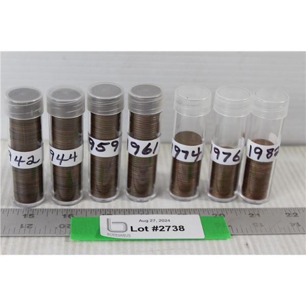 (7) Stacks Of Pennies: 1942, 1944, 1959, 1961, 1974, 1976, 1982