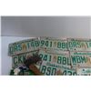 Image 2 : (10) Assorted Saskatchewan Licence Plates, Axe and Fertilizer Sprayer