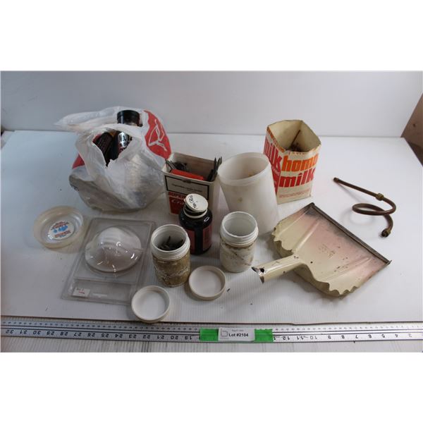 (6) Assorted Lubricants, Nails, Face Mask and Assorted Items