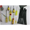 Image 3 : Rubber Gloves, (9) Screwdrivers and Assorted Items