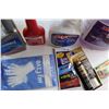 Image 6 : Assorted Automotive Liquids, Car Care Accessories, Gloves, Tape Measure and Plastic Tote