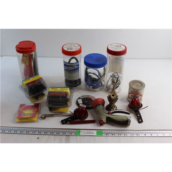 Assorted Bungee Cords, Cable Ties, Pin Stripes and Assorted Items