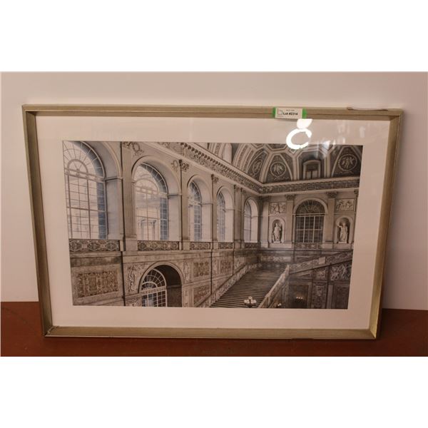 *Framed Cathedral Print - 37 3/4" x 26", Small Crack in Frame