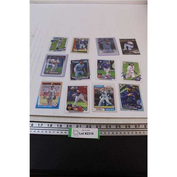 (12) Toronto Blue Jays Baseball Cards