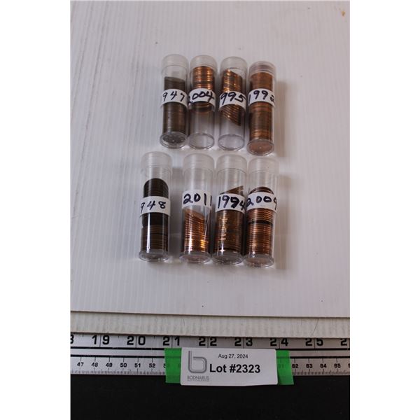 (8) Tubes of Pennies - Assorted Years