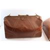 Image 2 : Langmuir Luggage Leather Bag 24'' x 16'' and Leather Case with Assorted Bed Sheets