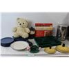 Image 1 : Teddy Bear, Patio Door Insulator Kit, Small Garbage Bin - Has No Bottom, Tool Organizing Tray, (12) 