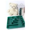 Image 4 : Teddy Bear, Patio Door Insulator Kit, Small Garbage Bin - Has No Bottom, Tool Organizing Tray, (12) 