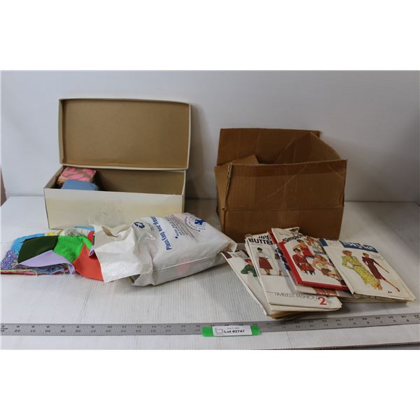 Quilt Square Pieces, Vintage Clothing Patterns