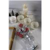 Image 5 : Artificial Roses, (3) Pictures Frames, Plastic Plate, Plastic Cup, Plastic Bowl, Vacuum Accessories,