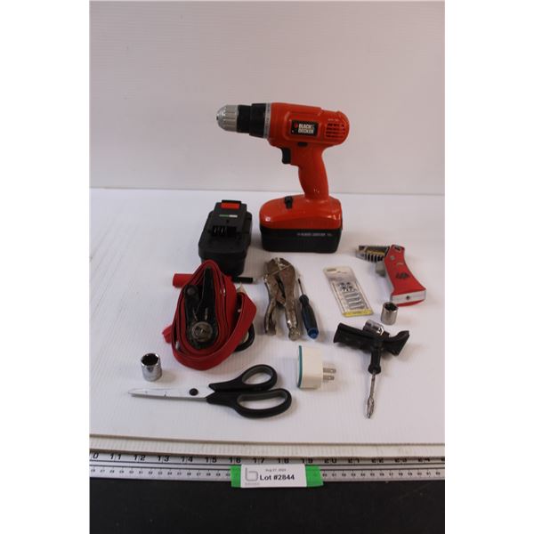 Black & Decker Drill - Untested, Scissors, Misc.