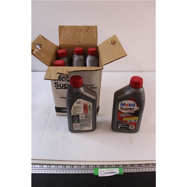 (6) Bottles Mobil Super Motor Oil - Sealed/Full