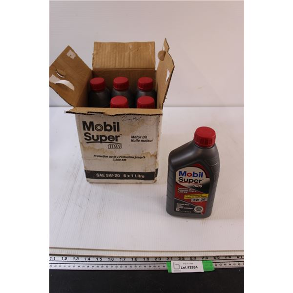 (6) Bottles Mobil Super Motor Oil - Sealed/Full
