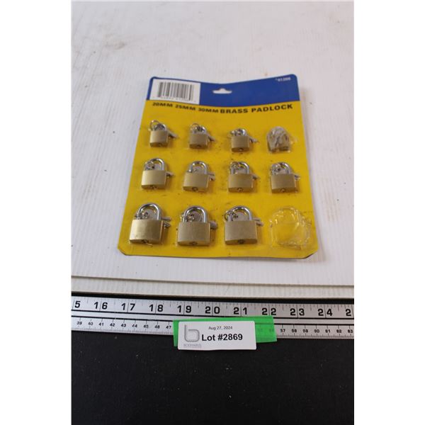 (11) Brass Padlocks