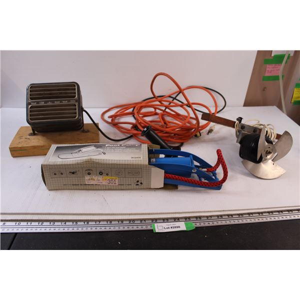 Foot Pump, Vintage Heater, Misc.