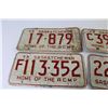 Image 3 : (4) Red 1973-74 Saskatchewan License Plates