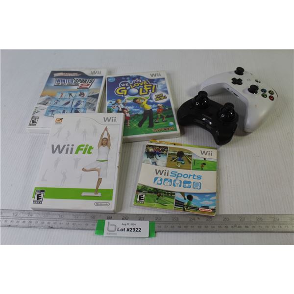 Wii Games - Fallout - Wii Fit - We Love Golf - Winter Sports - Wii Sports - (2) Controllers