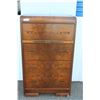 Image 1 : ** Hammond Burled Walnut Antique Four-Drawer Dresser - Some Wear - 49" Tall, 18" Deep, 30" Wide
