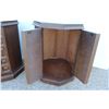 Image 3 : ** Pair of Octagonal End Tables w/Doors - 19" x 24" - Some Wear As pictured