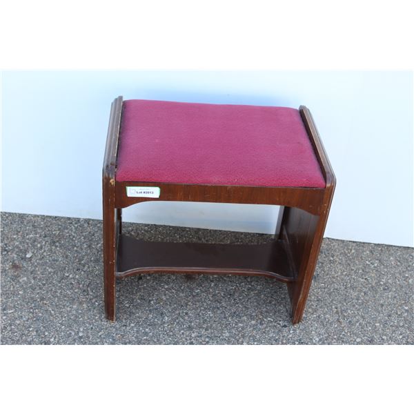 ** Antique Vanity Stool - 20" x 14" x 18"