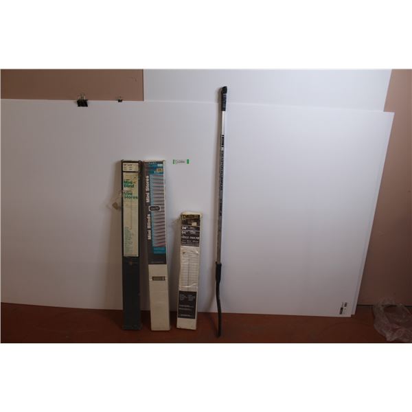 *(3) Vinyl Blinds (36" x 45" - 24" x 64") - Easton Aluminum Hockey Stick