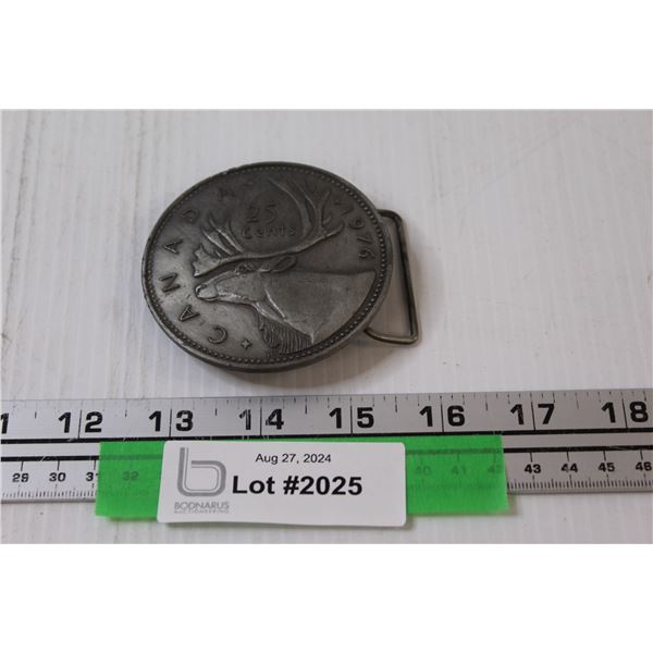 Canadian 25 Cent 1976 Belt Buckle