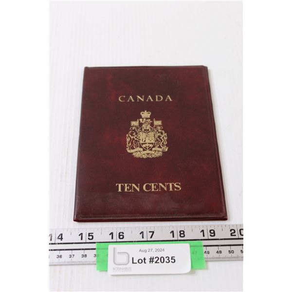 Canadian Ten Cent Coin Collector Book w/ Dimes