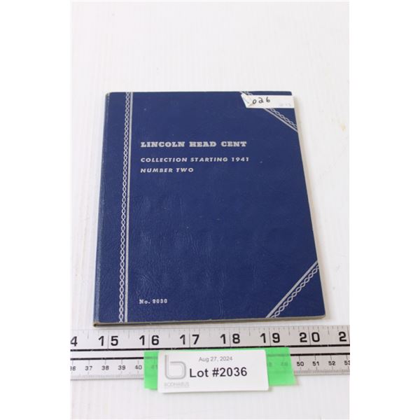 United States Lincoln Head Penny Collectors Book w/ Pennies
