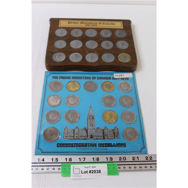 (2) Commemorative Prime Minister Medallions Sets