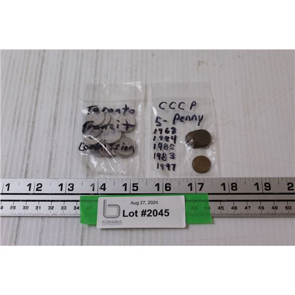 Canadian Penny Collection & Toronto Transit Tokens Lot