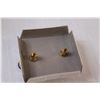 Image 5 : Pear-Shaped Glass Blue Topaz Gold Plated Earrings & Ring Set (Size 7)