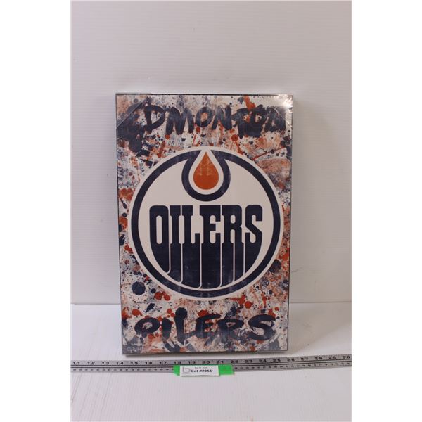 Edmonton Oilers Canvas Picture - 18" x 12" - NIB