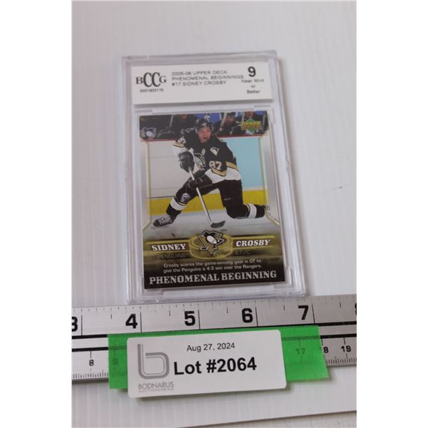 Sidney Crosby Upper Deck 2005-06 Phenomenal Beginning Graded Hockey Trading Card