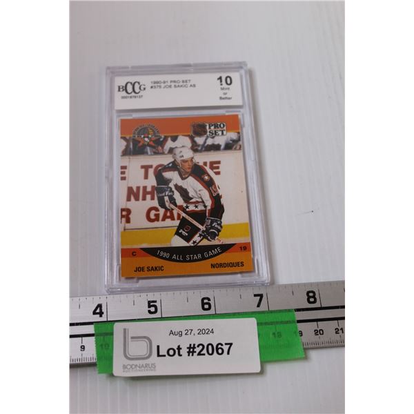 Joe Sakic Pro Set 1990-91 Graded Hockey Trading Card