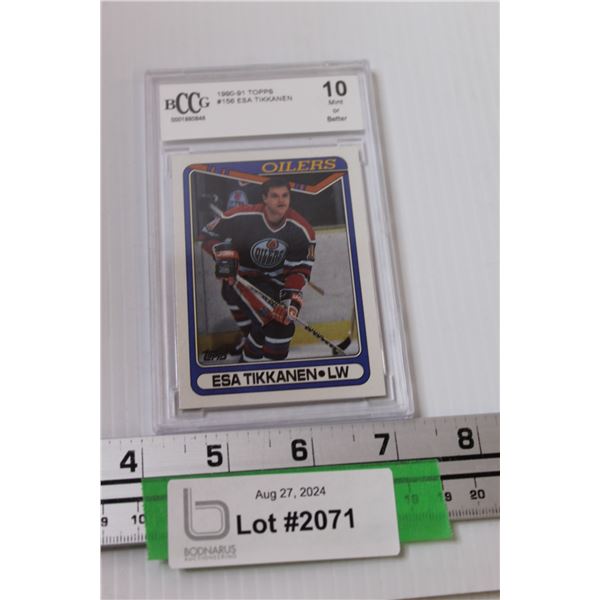 Esa Tikkanen Topps 1990-91 Graded Hockey Trading Card