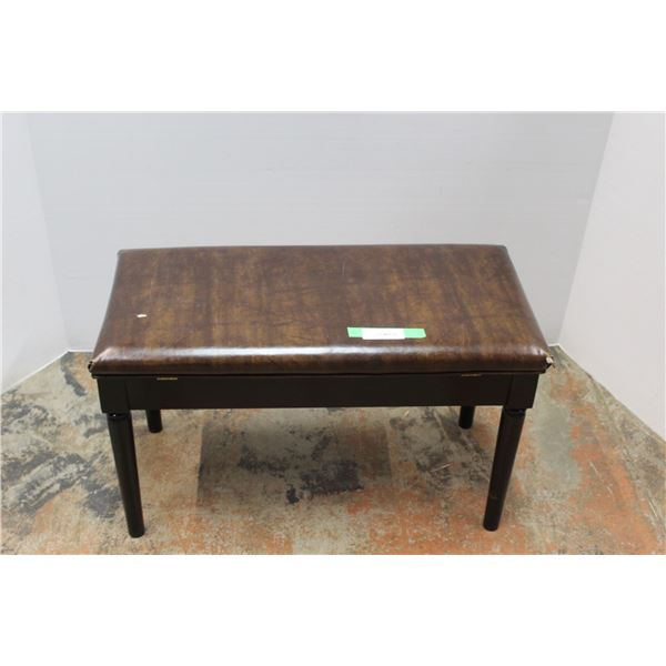 * Upholstered Piano Bench - 24" x 17" x 13"