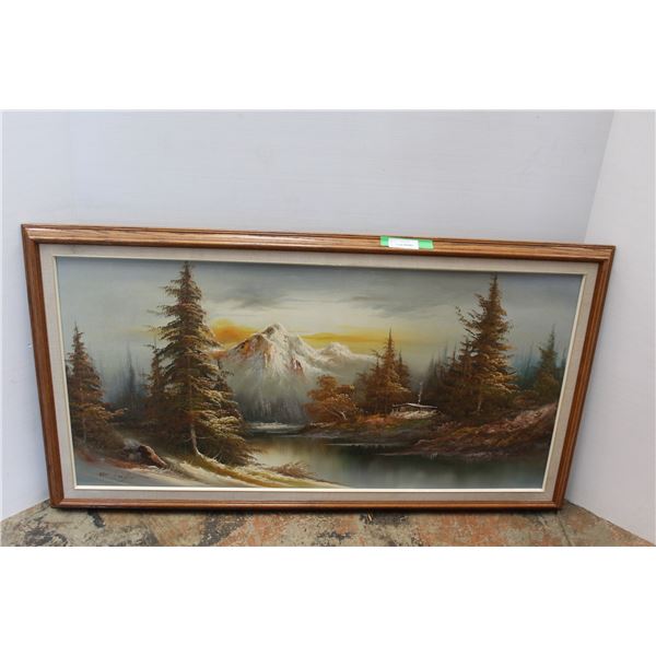 * Framed Van Hoesen Landscape Painting - 53" x 29"