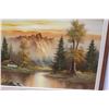 Image 3 : * Framed P. Richard Landscape Painting - 29" x 53"