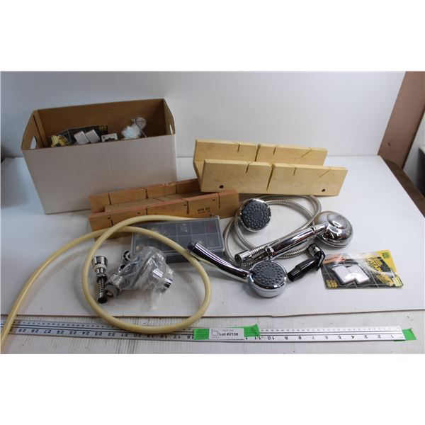 (2) Mitre Boxes and Assorted Plumbing Supplies