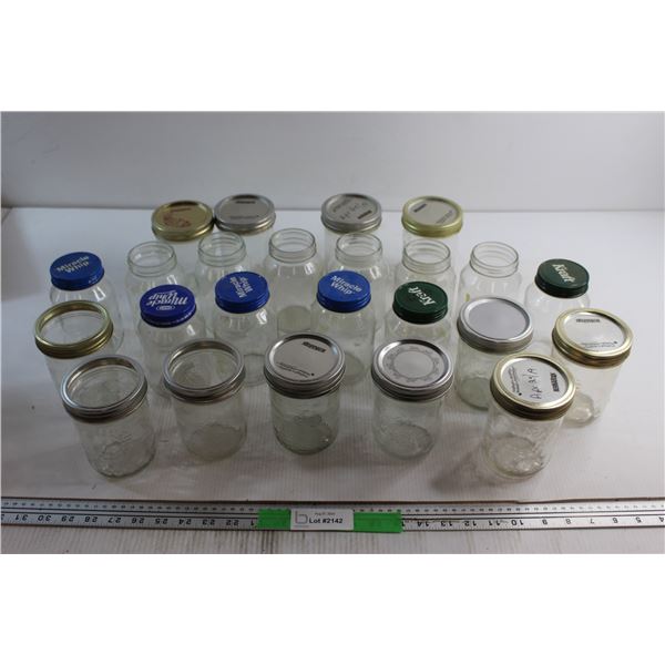 (24) Assorted Glass Sealer Jars