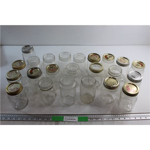 (23) Assorted Glass Sealer Jars