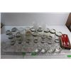 Image 1 : (13) Glass Sealer Jars, (9) Spice Jars, (9) Candle Holders, (2) Cups and Candle Set