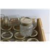 Image 5 : (24) Assorted Glass Jars and Wooden Crate