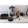 Image 1 : Noma Electric Coffee Percolator - Tested Works, Eveready Handheld Spotlight - Untested, 24 Hour Outd